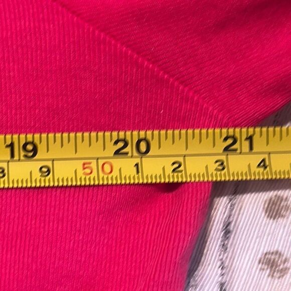 Jones New York Red Boat Neck Button Roll Tab Sleeves Top Ladies Size Medium - Picture 9 of 10
